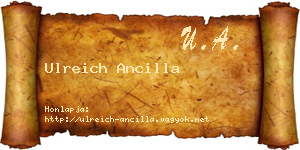 Ulreich Ancilla névjegykártya